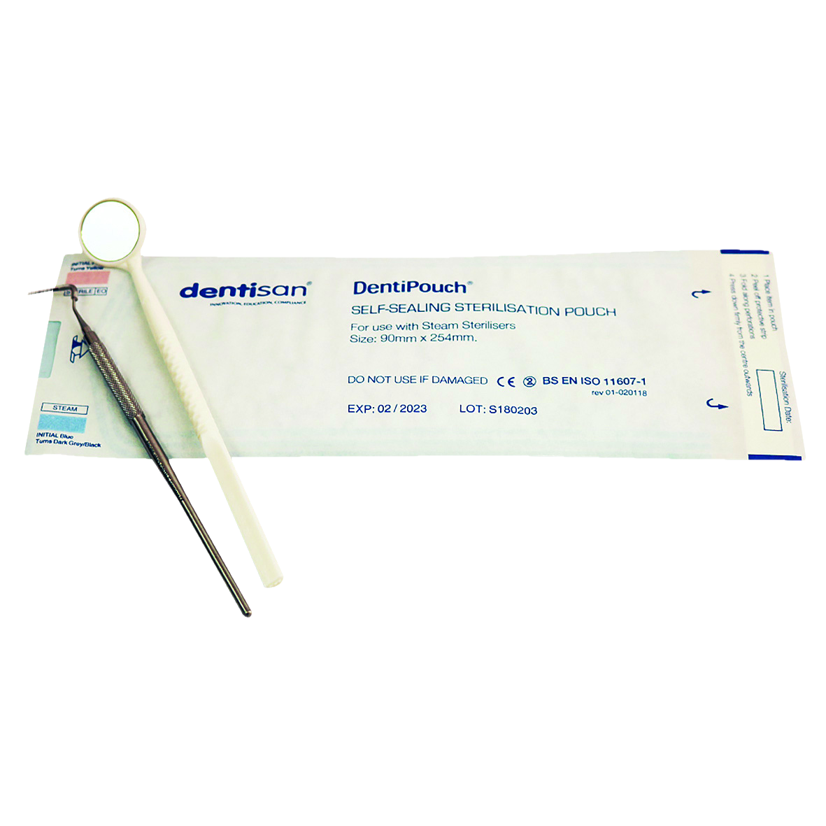 DentiPouch Self-Sealing 89 x 254mm 200pk