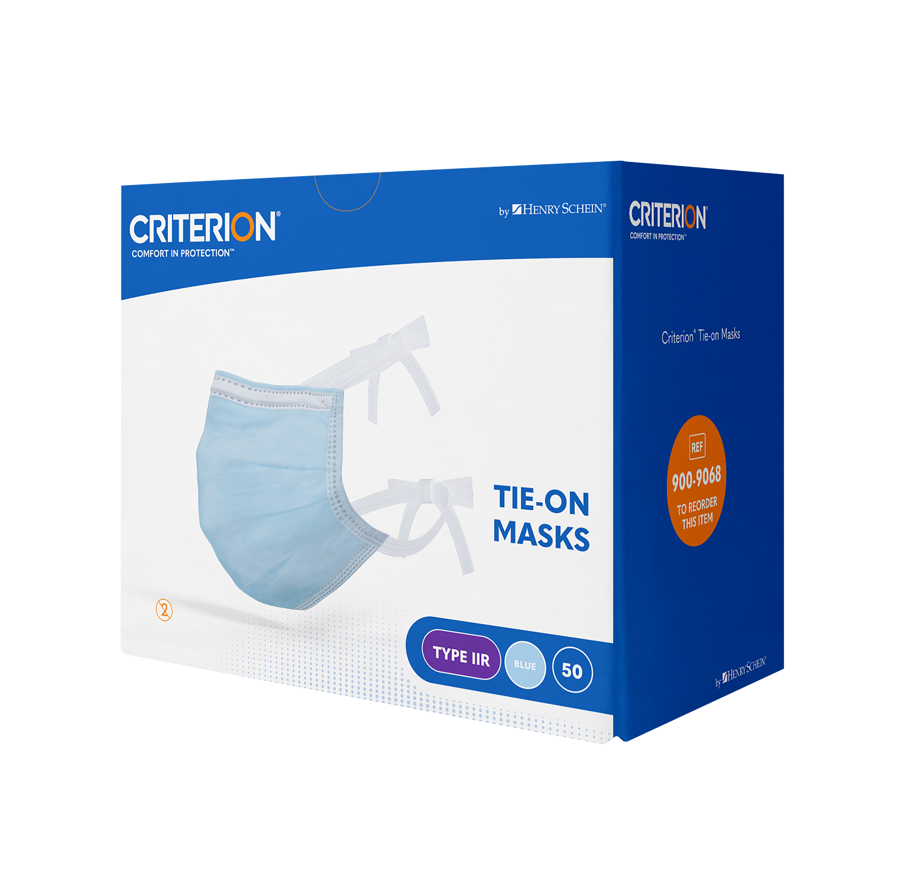 Criterion Tie-On Surgical Mask Type IIR Blue 50pk