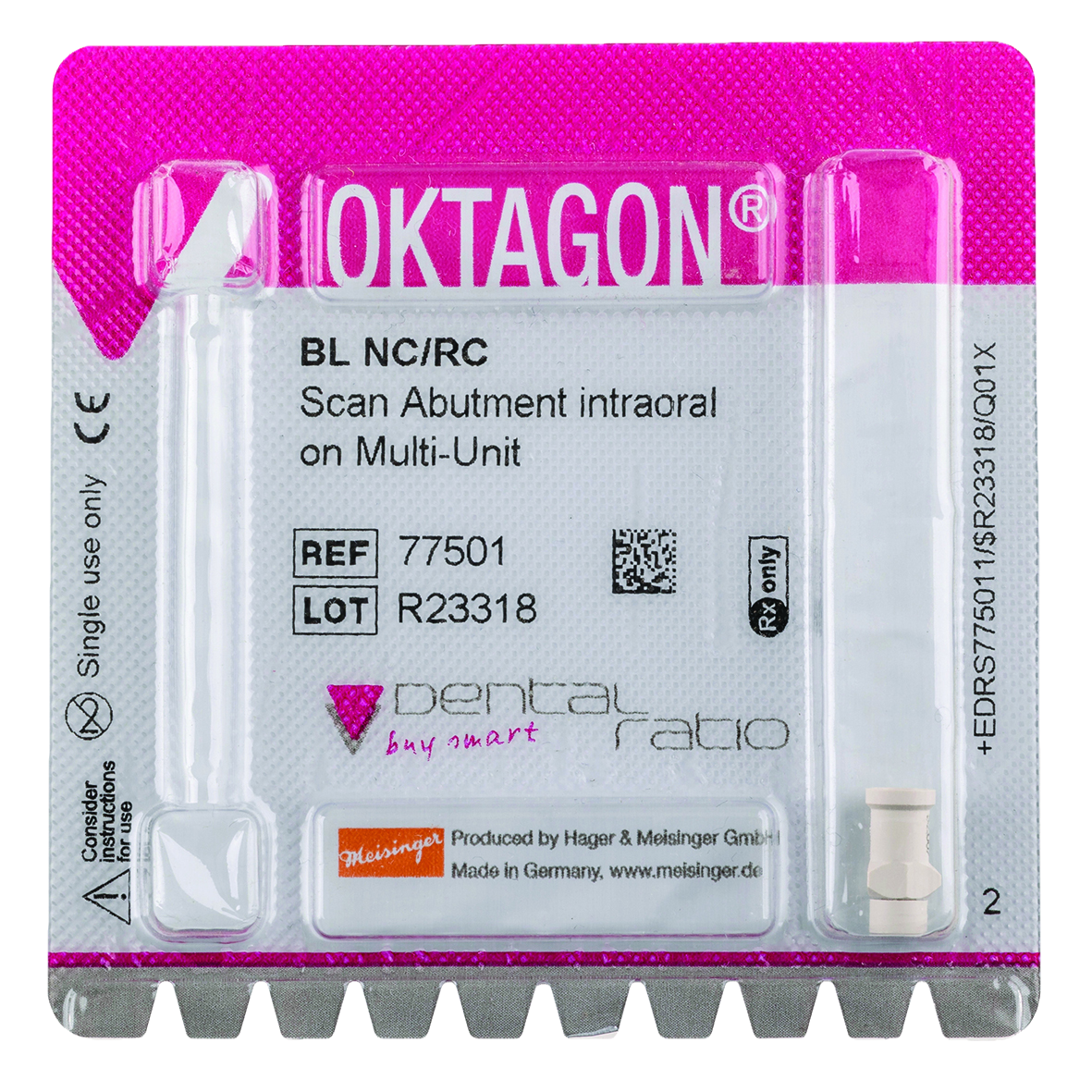 BL NC/RC Scan abutment intraoral on Multi-Unit