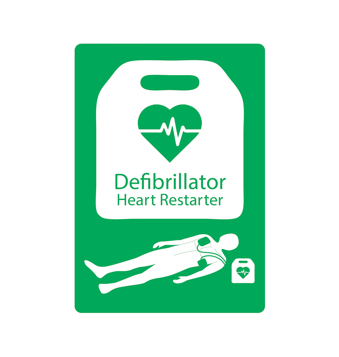 Wall Sign Sticker AED 210 x 148 Each