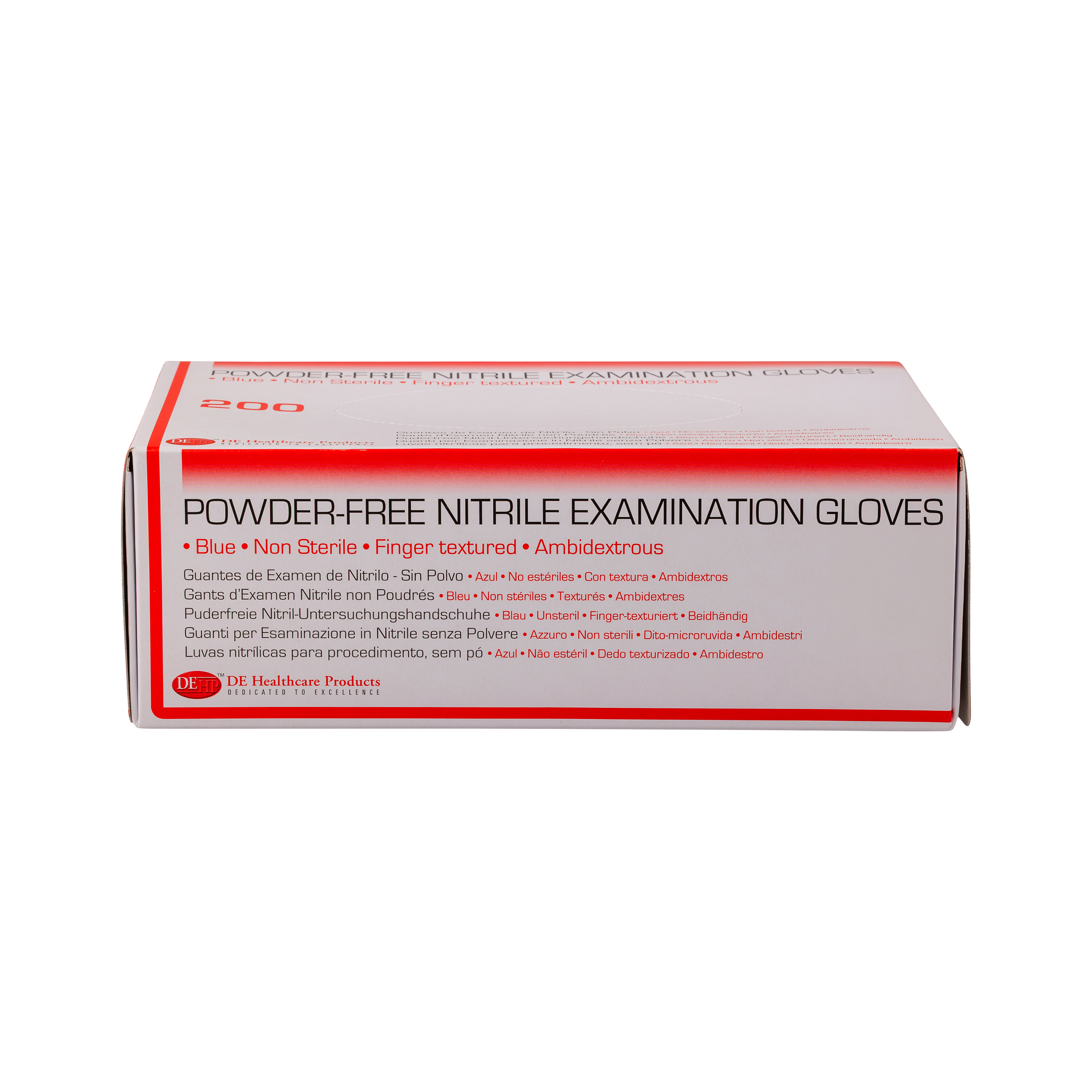 DEHP Gloves Nitrile Exam Powder-Free Blue Medium 200pk