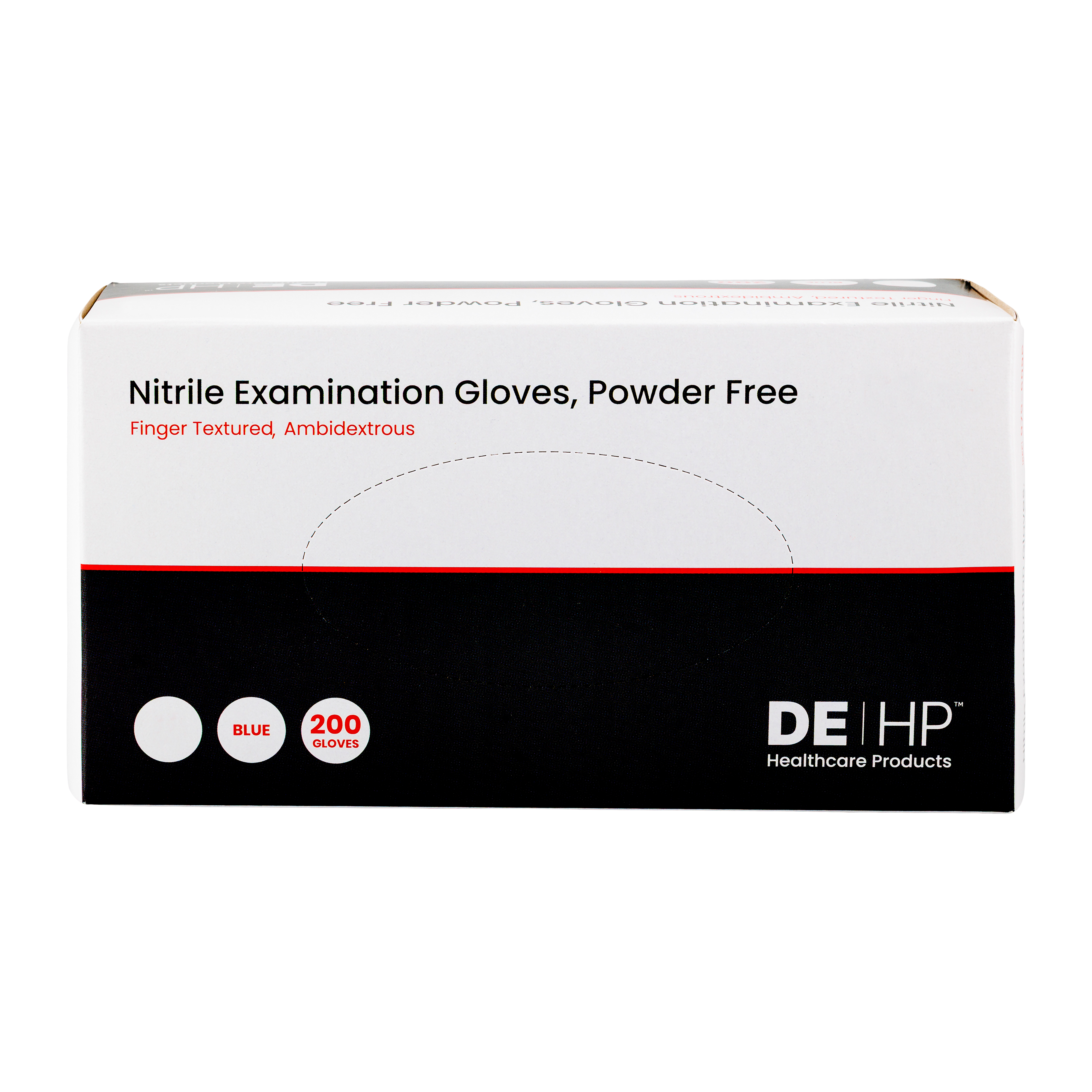 DEHP Gloves Nitrile Exam Powder-Free Blue Large 200pk