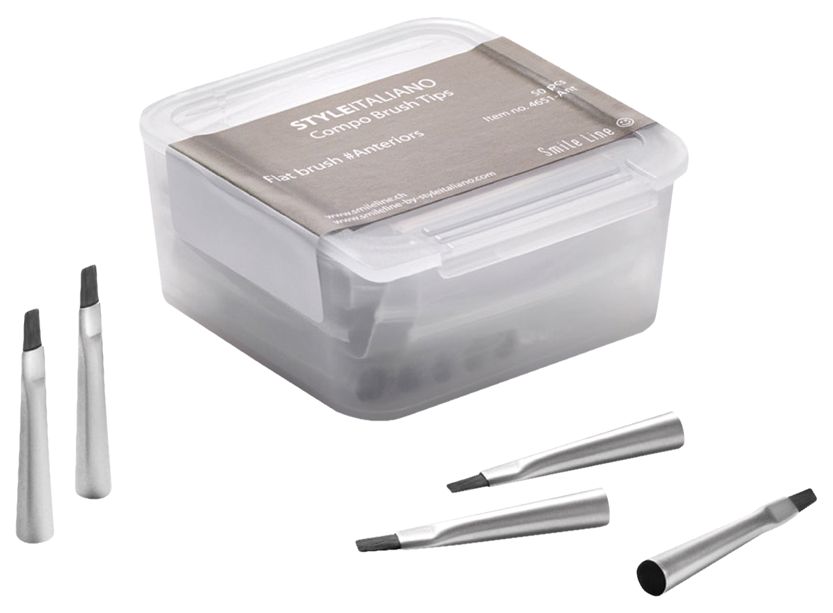 Compo brush Flat brush tips Anterior 50PK