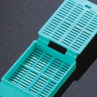 Tissue Embedding Cassette Aqua Attached Lid Rectangular 1000/Ca