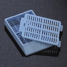 Tissue Embedding Cassette Blue Attached Lid Rectangular 1000/Ca