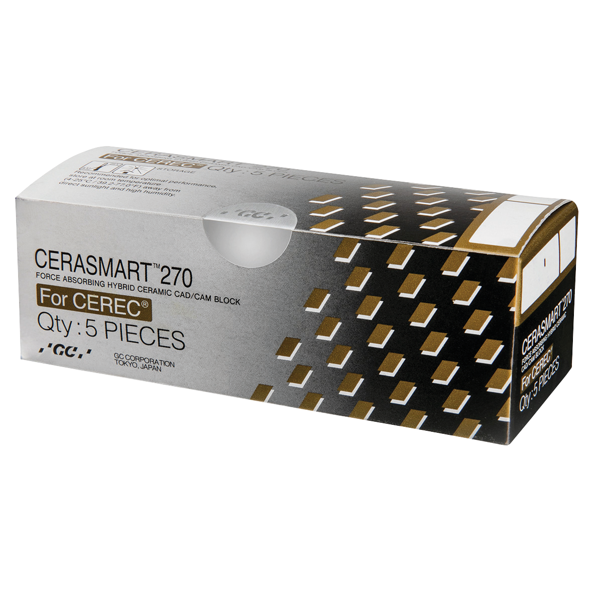 CERASMART 270 Block A1 (LT) Low Translucency Size 12 for CEREC 5pk