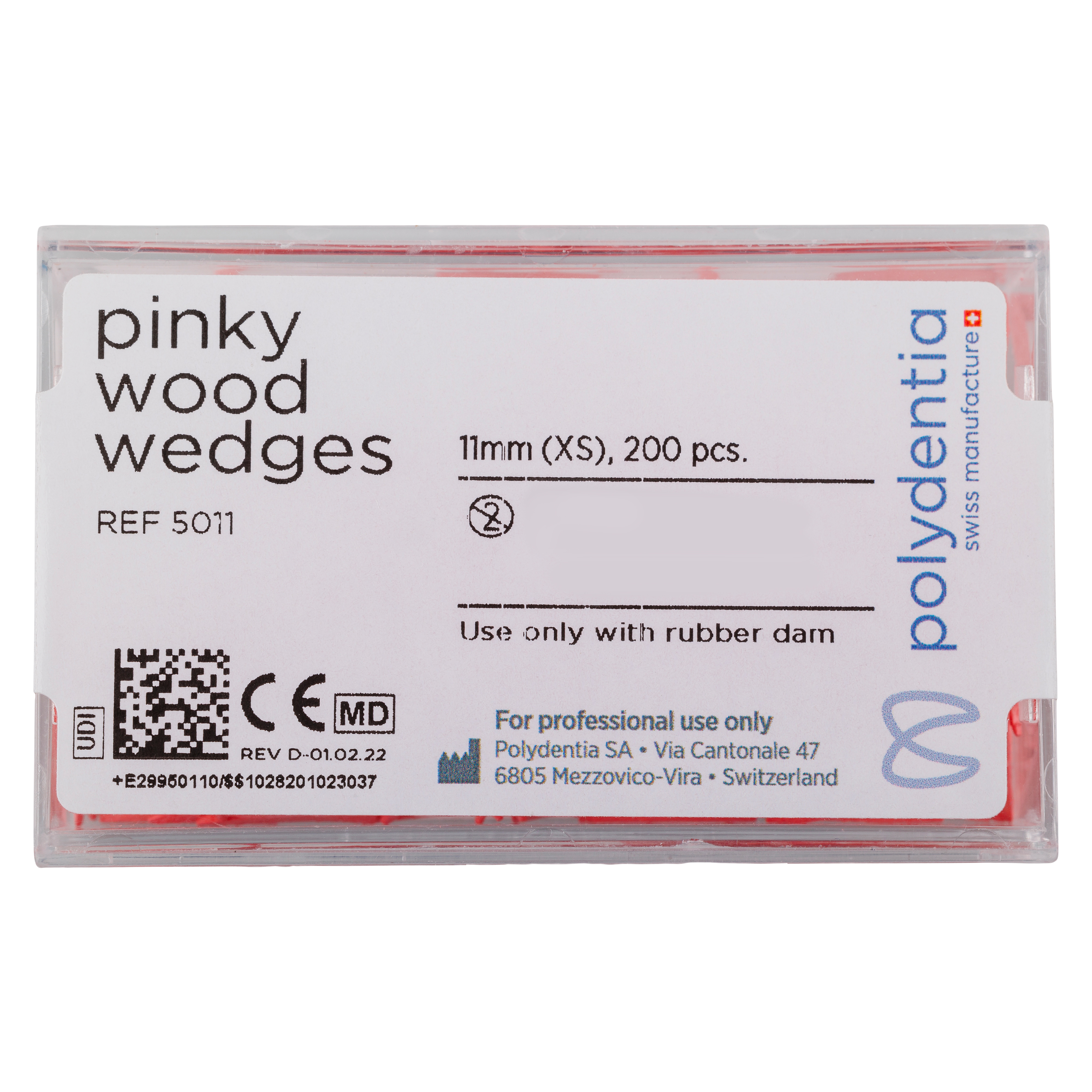 Pinky Wood Wedges Xs 11mm 200pk