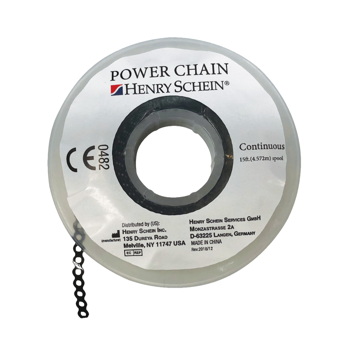 HS Chain on Spool Elastic 15ft Continuous Black