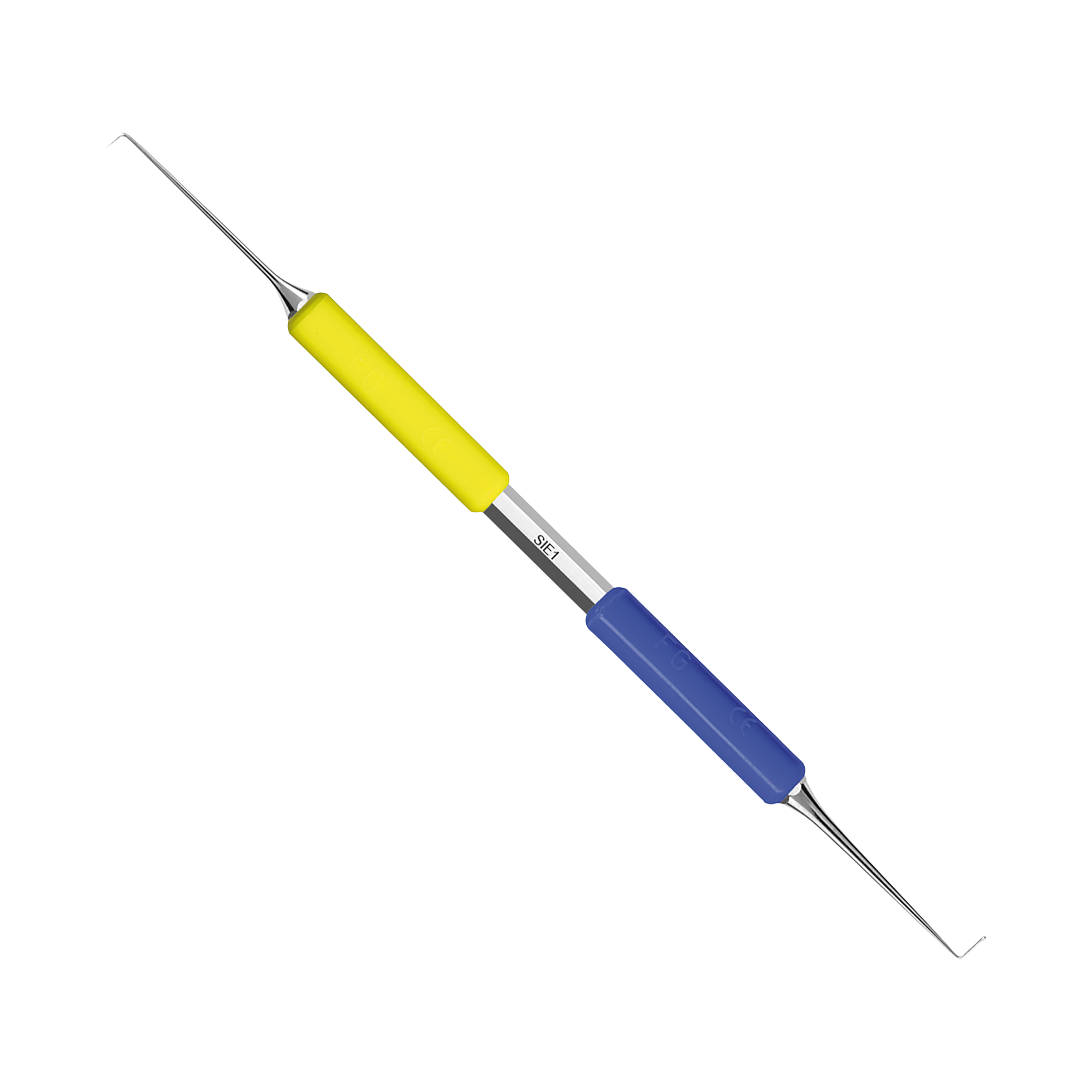 Plugger-Spatula Sie1 Yellow/Blue Silicone Handle