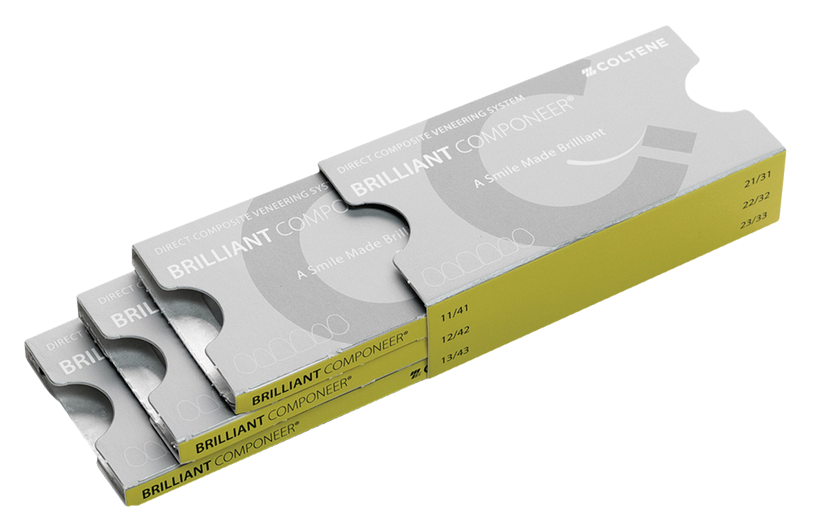 BRILLIANT COMPONEER Set Upper Jaw Premolar Bleach Translucent L 2pk