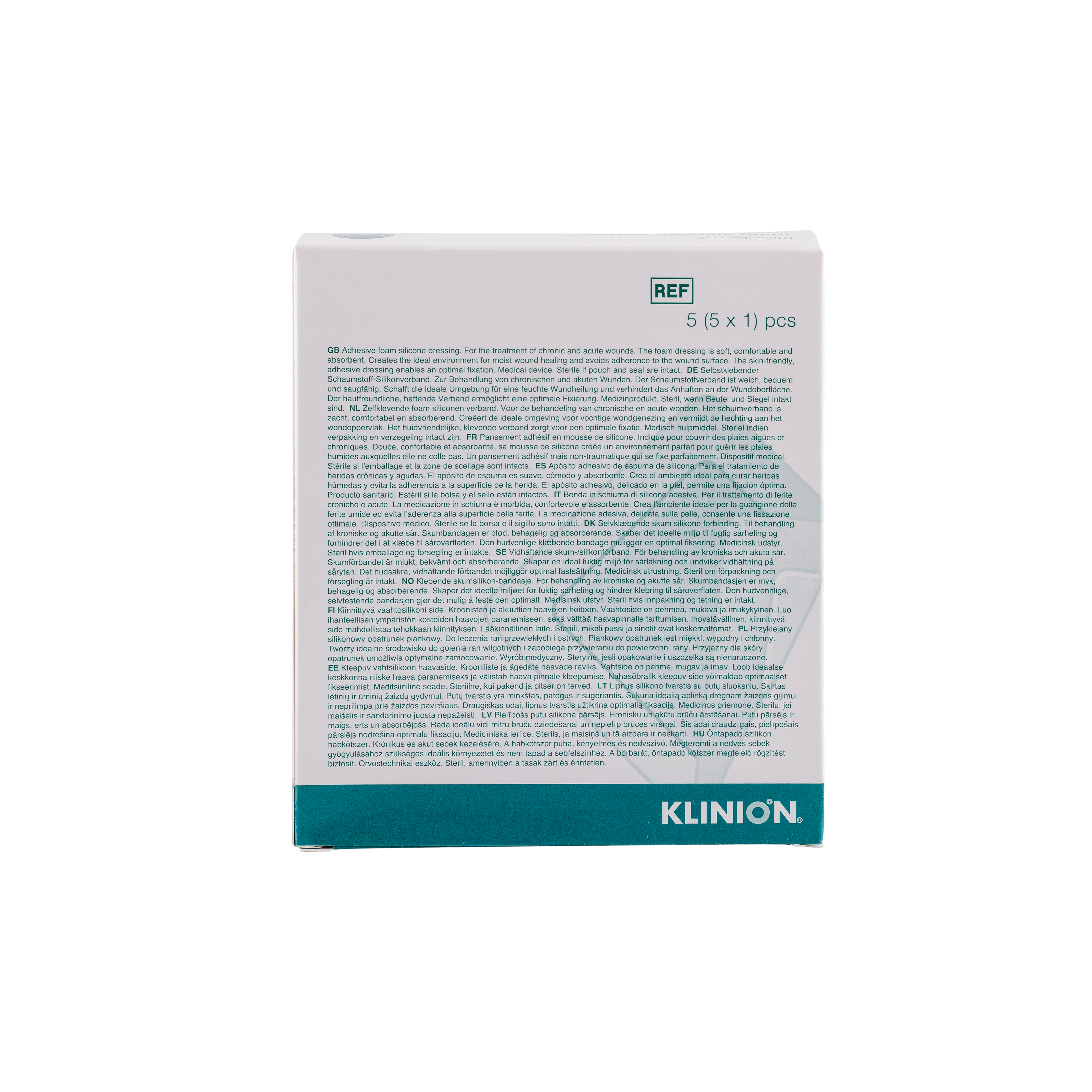 medeco-bv-kliniderm-foam-silicone-dressing-7-5cm-x-7-5cm-5pk-dre974