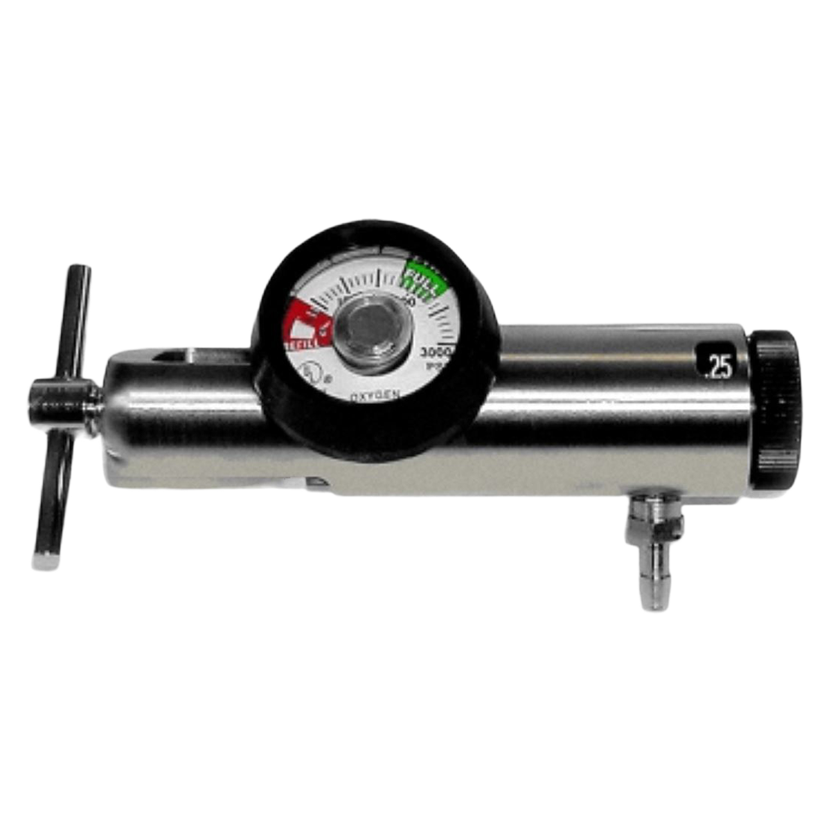 Oxygen Regulator Brass/Chrome Each