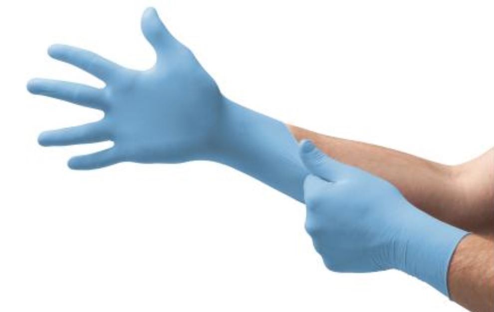 MICRO-TOUCH Nitrile Exam Gloves X-Large Blue Sterile 200/Ca