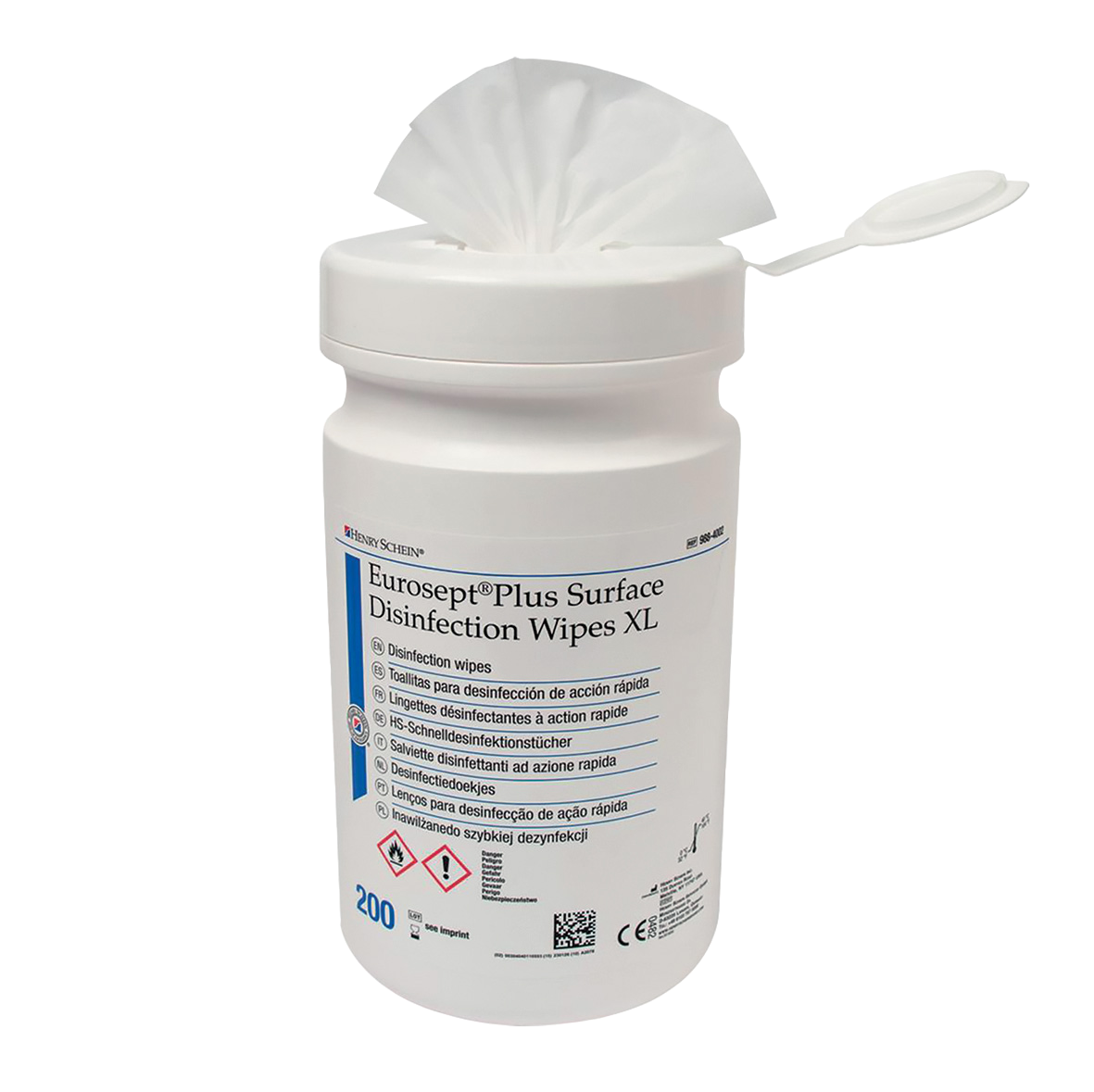 HS Eurosept Xtra Alcohol Wipe 20x22cm Tub 200pk