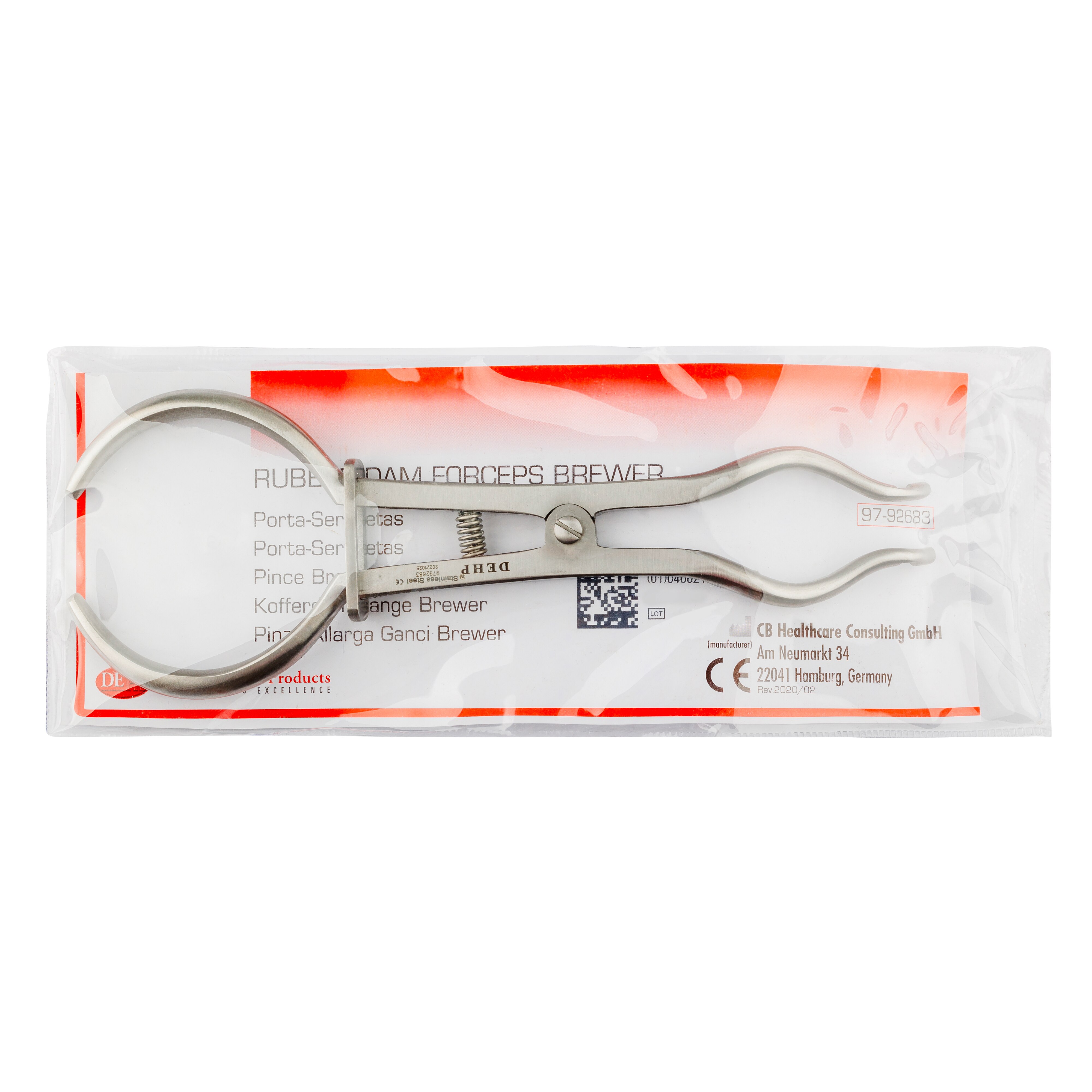 DEHP Rubber Dam Clamp Forceps - Brewer