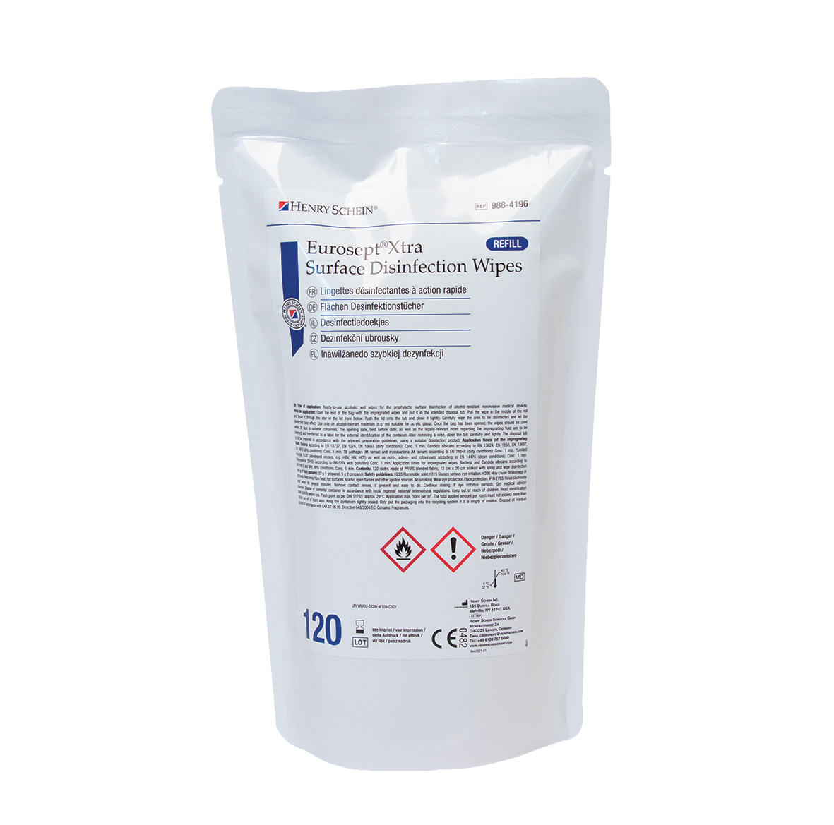 HS Eurosept Xtra Alcohol Wipe Refill 120pk IIA