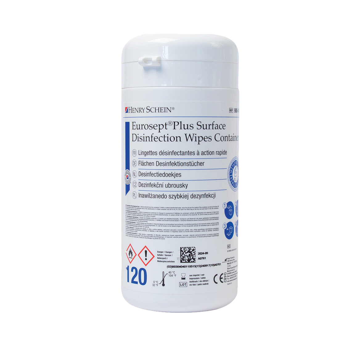 HS Eurosept Xtra Alcohol Wipe Tub 120pk IIA