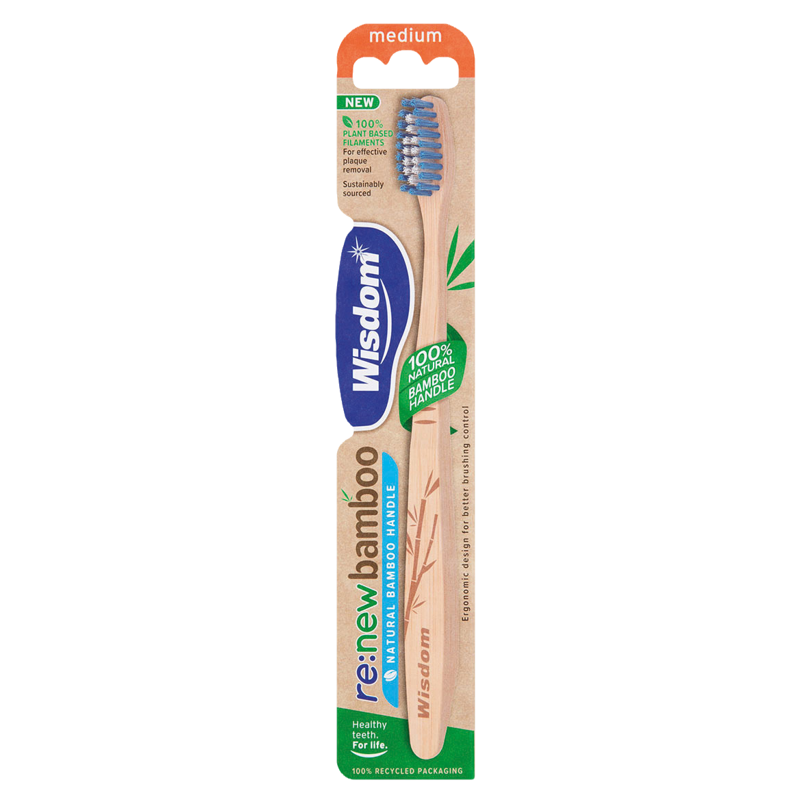 re:new Toothbrush Bamboo 12pk Medium