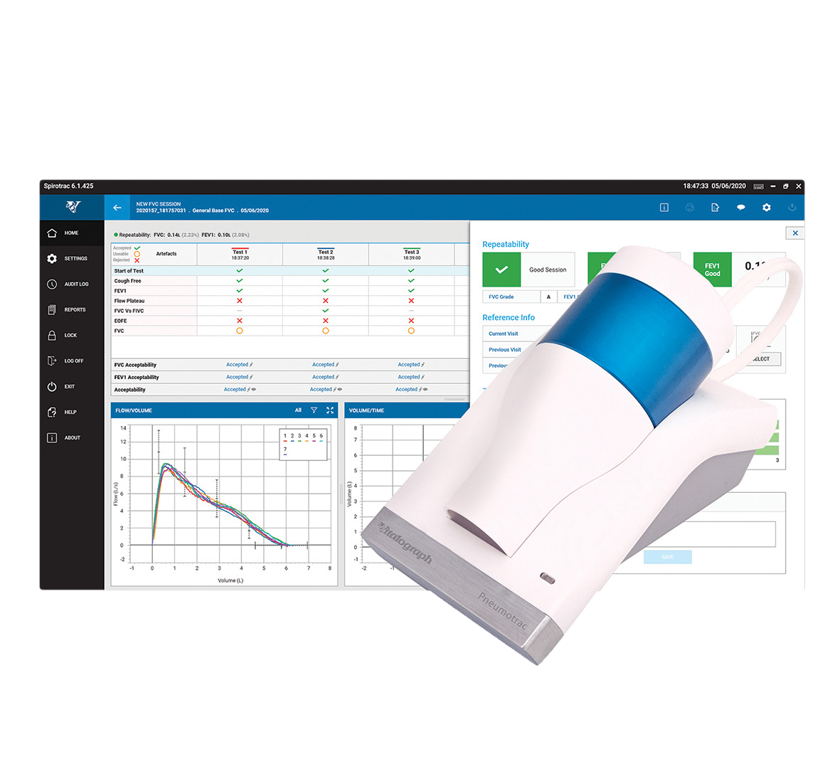 Vitalograph Vitalograph Pneumotrac Spirometer With Spirotrac Software ...