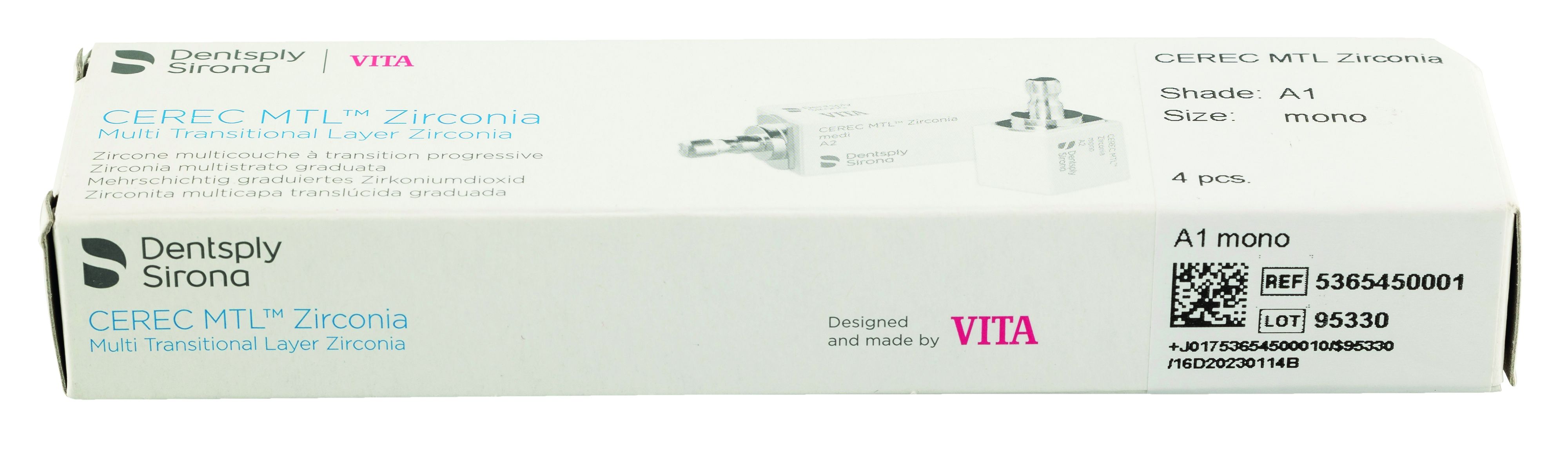 CEREC MTL Zirconia Bloc mono A1 4pk