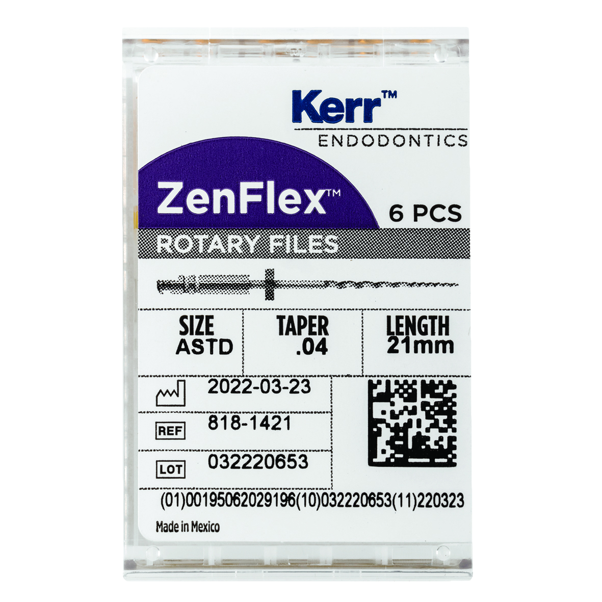 Zenflex Files Order Kerr ZenFlex Rotary NiTi Files .04 Taper 21mm Assorted 6pk 1203794 ...