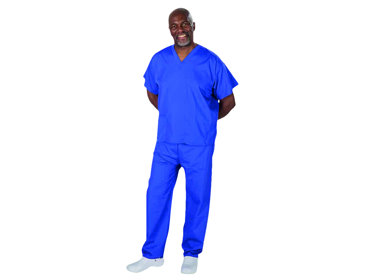 First Choice Unisex Scrub Top Cornflower Blue XS