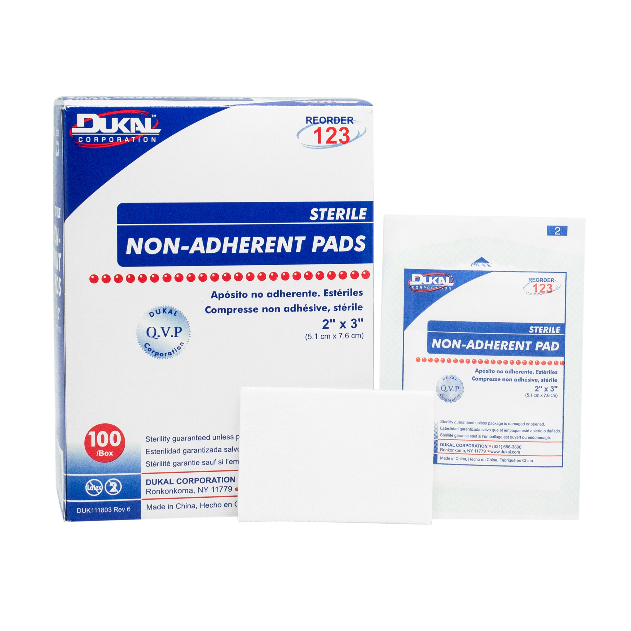 Cotton Pad 2x3" Sterile Non-Adherent White Absorbent LF