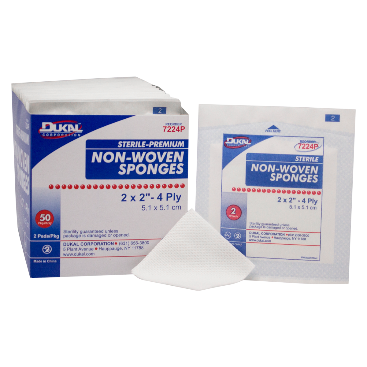 Clinisorb Rayon/Polyester Blend Gauze Sponge 2x2" 4 Ply Sterile Non-Woven LF