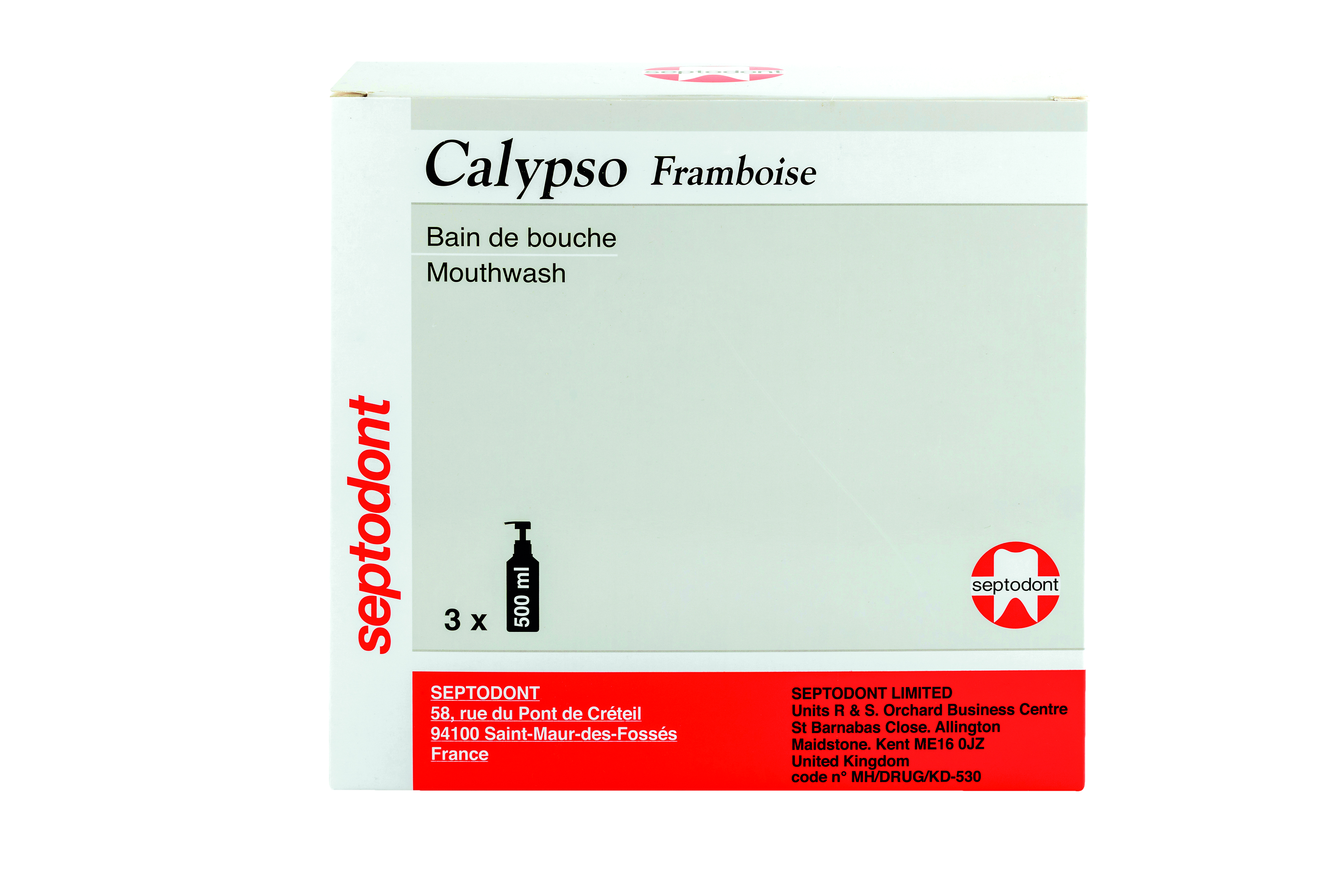 Calypso Mouthwash Concentrate Raspberry 500ml 3pk