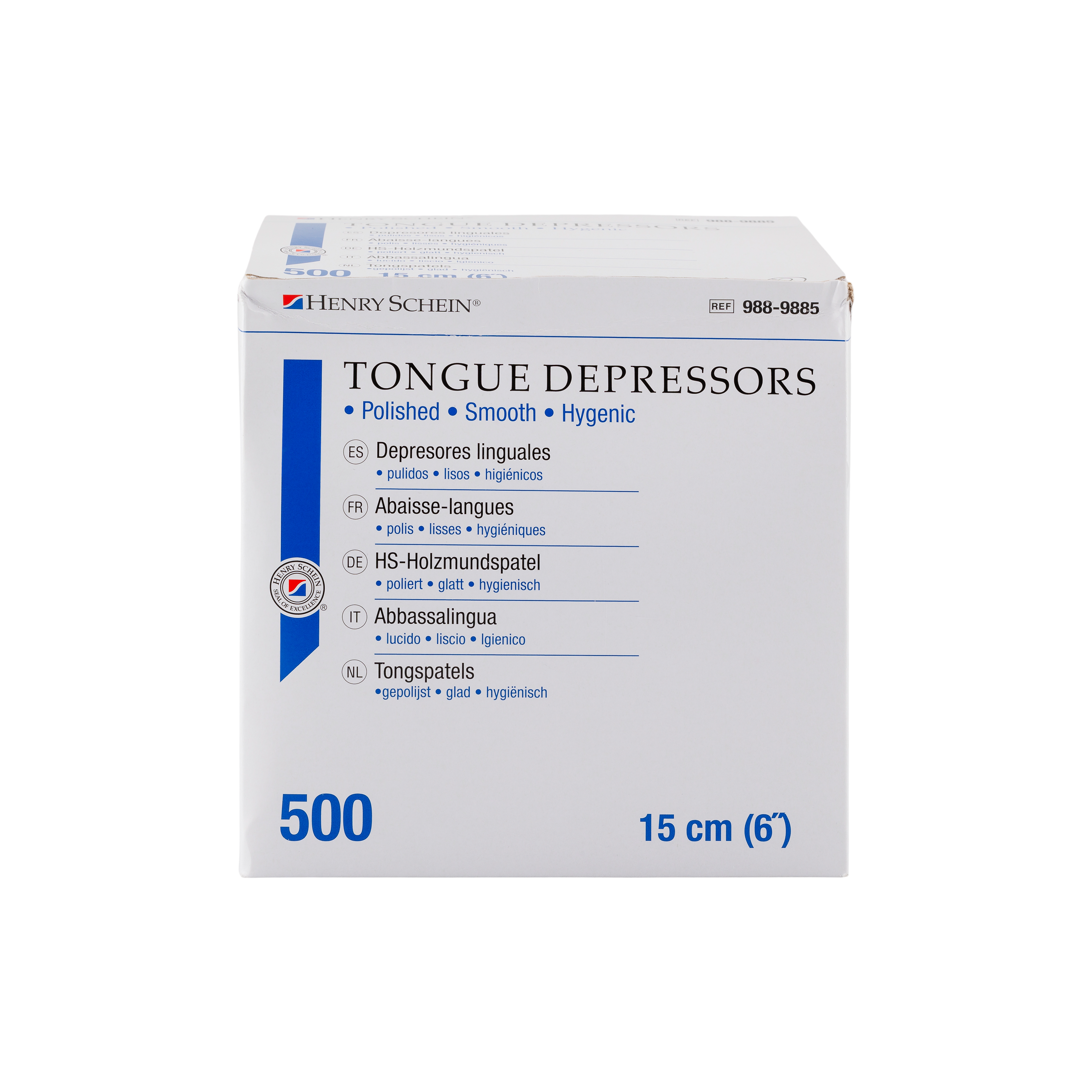 HS Tongue Depressors 150mm Non-Sterile 500pk