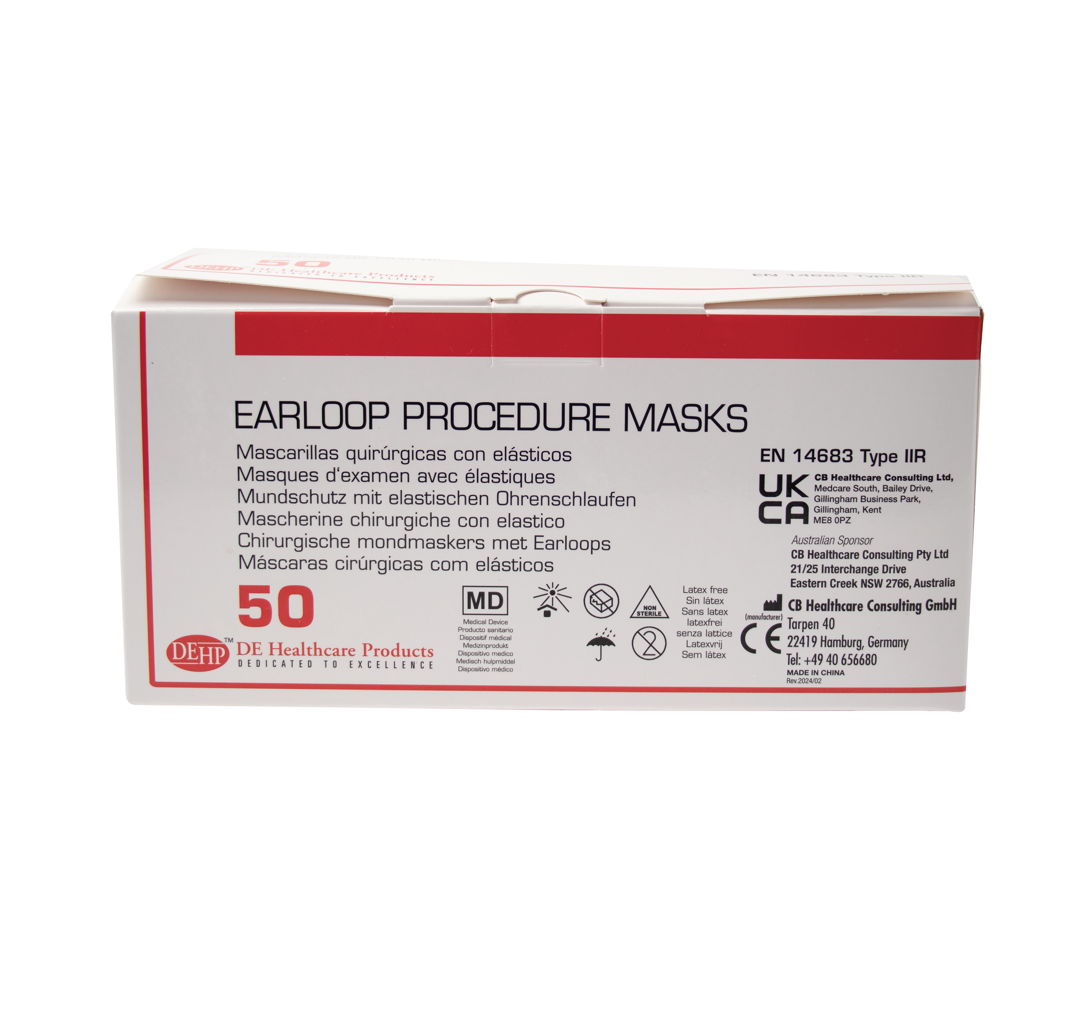 DEHP DEHP Earloop Face Mask Yellow 50pk 9770397 - Henry Schein - UK