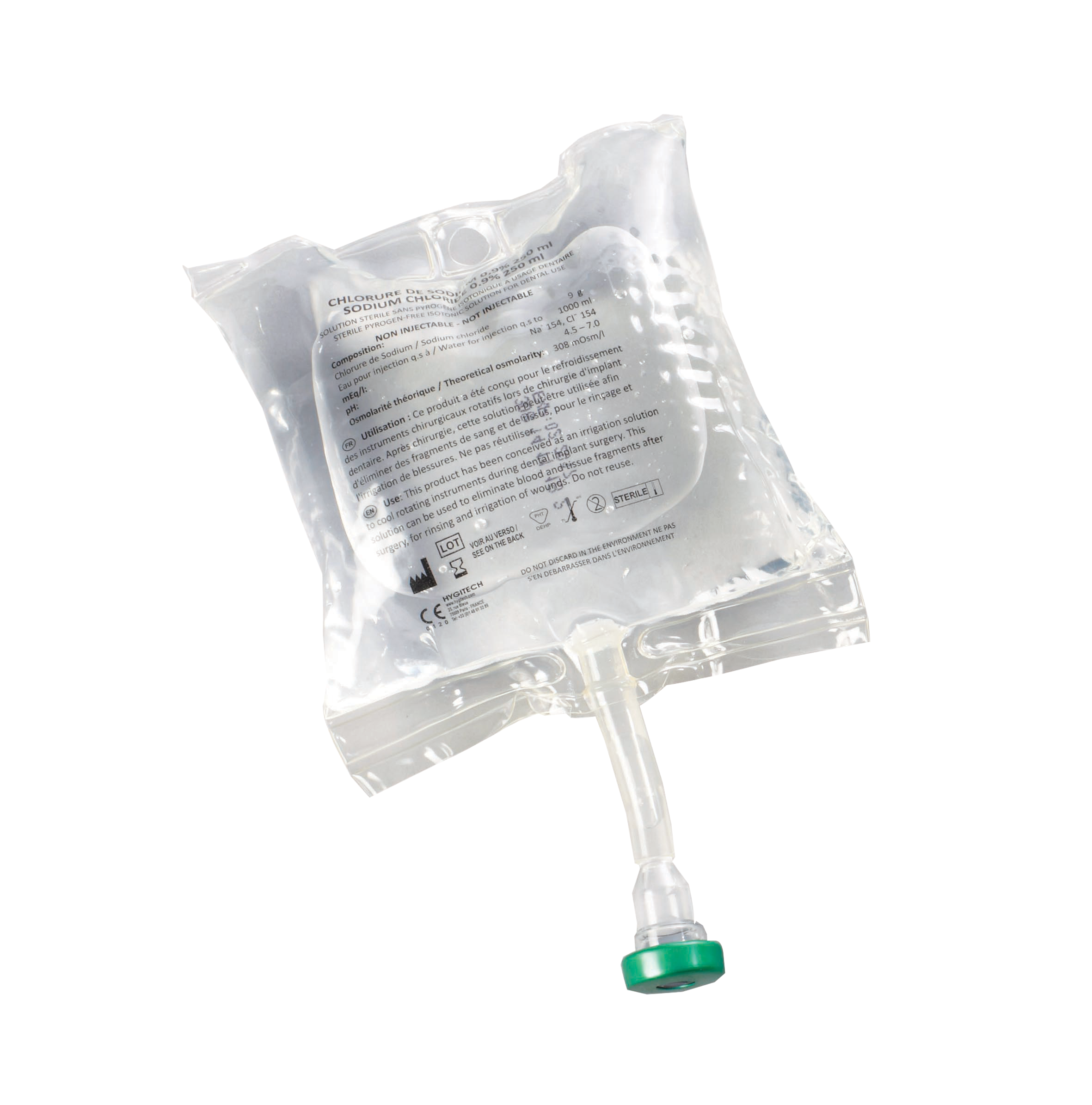 Saline Sodium Chloride 0.9% Water Pouch 250ml