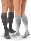 Sport Compression Socks Knee High Large Black/Gray