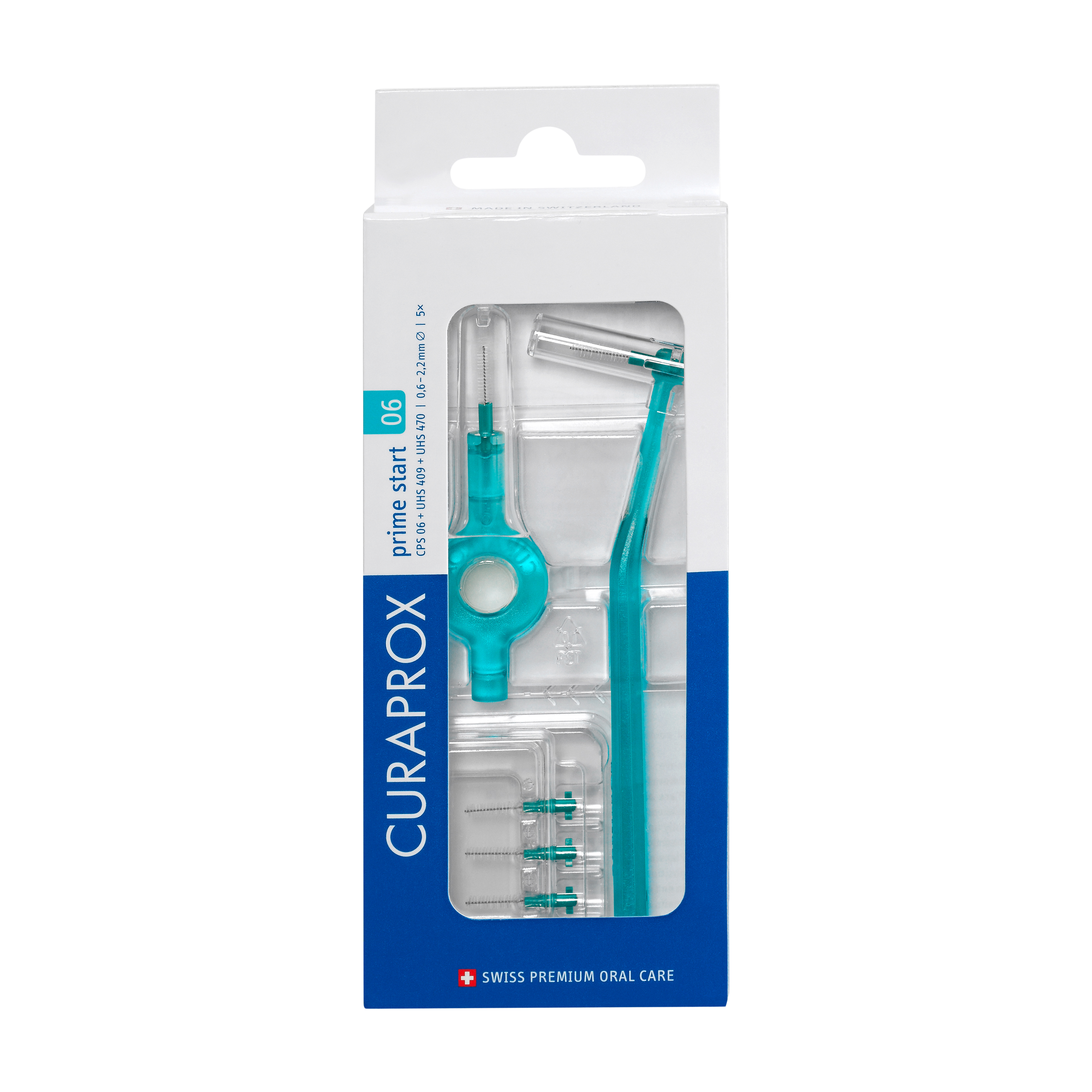 Curaprox Prime Interdental Brush Start Kit CPS 06 Turquoise 0.6-2.2mm