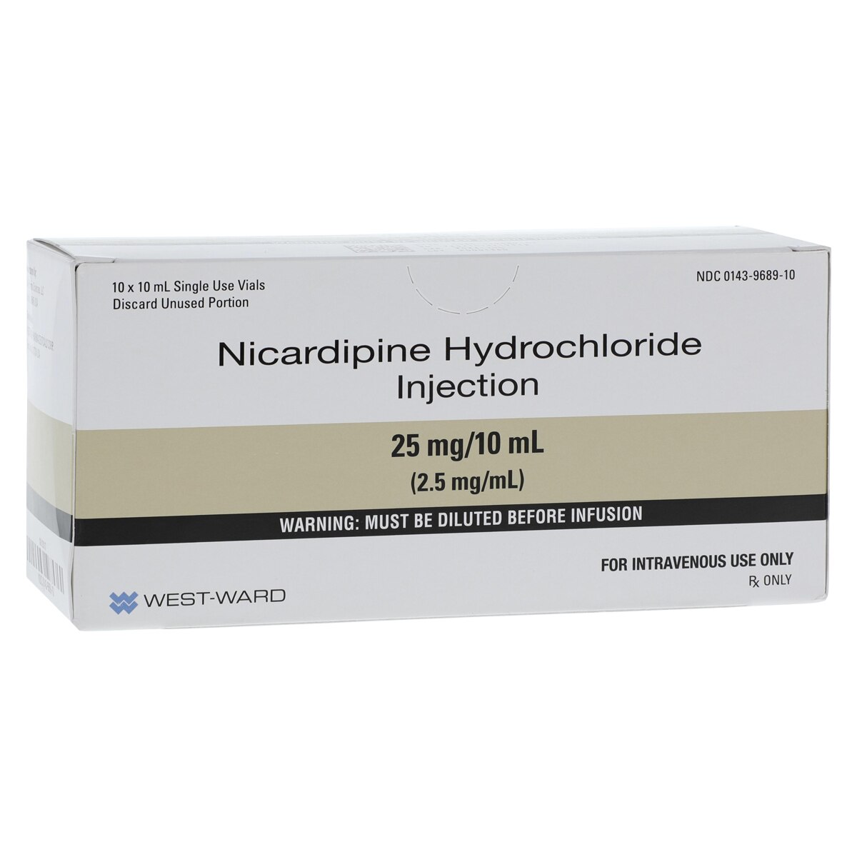 Nicardipine HCl Injection 25mg/mL SDV 10mL 10/Package