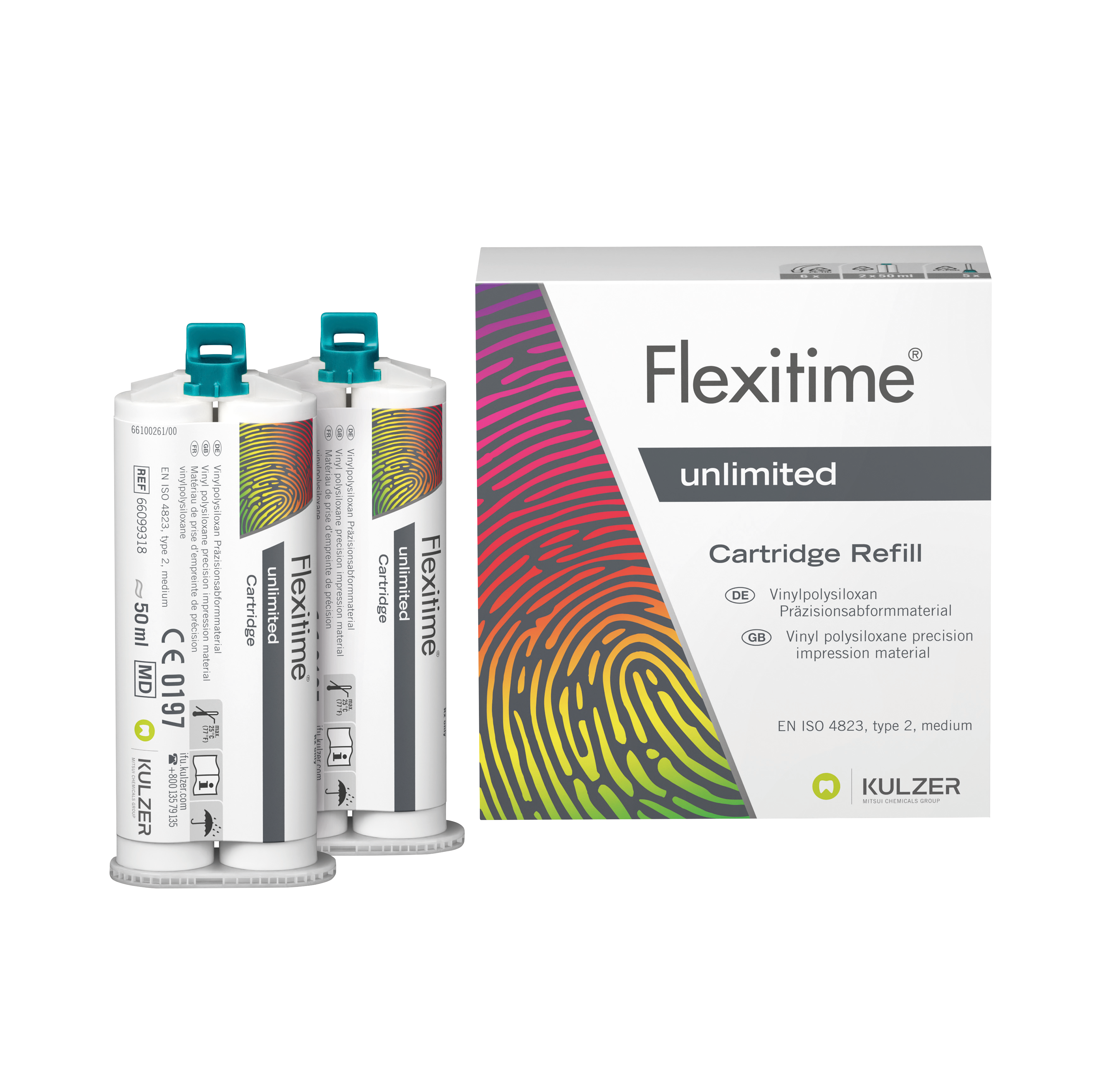 Flexitime Unlimited Automix Cartridge 50ml 2pk