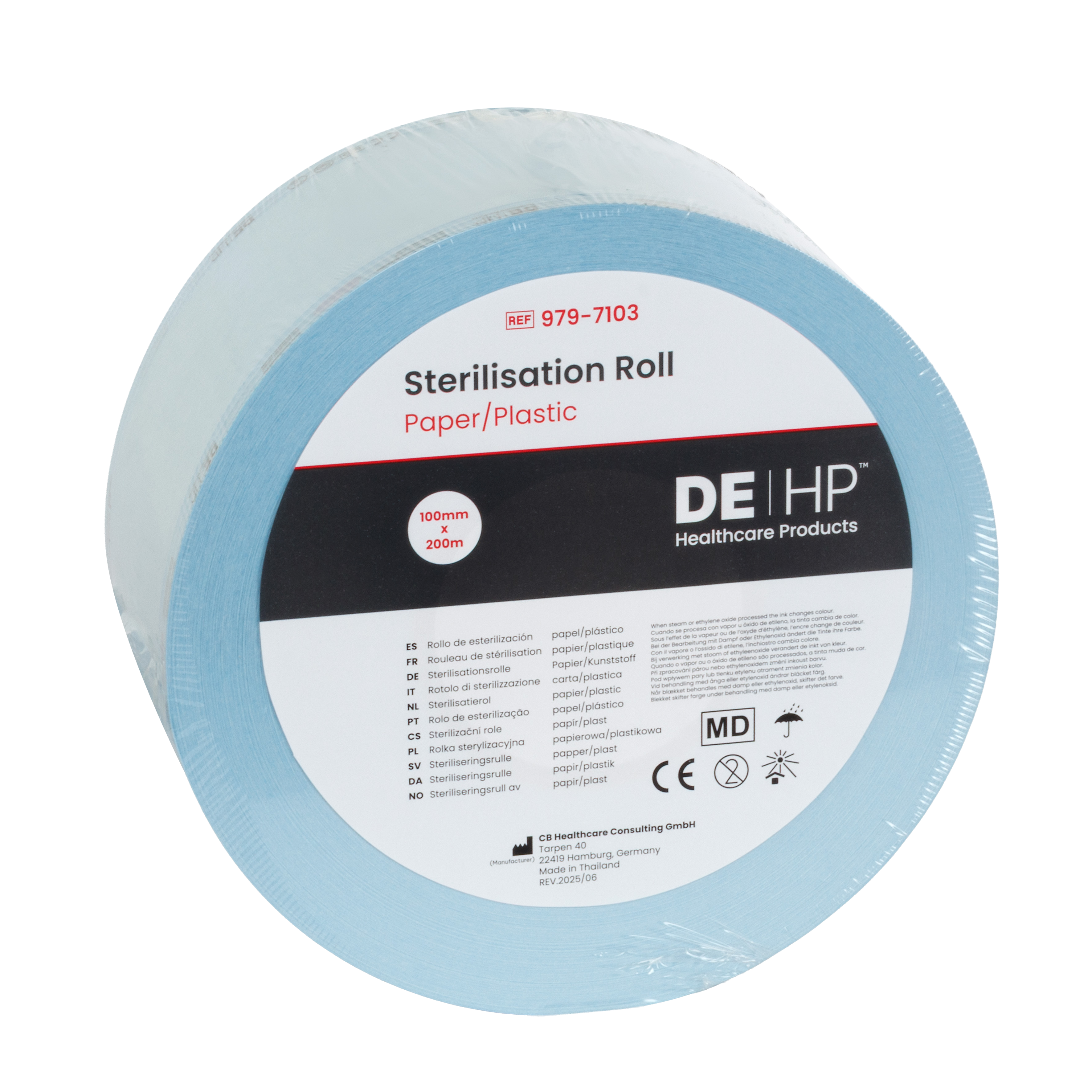 DEHP Sterilisation Roll 200m x 100mm