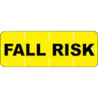 Alert Bands Label Fall Risk Yellow Poly 11/16x1/4" 250/Rl