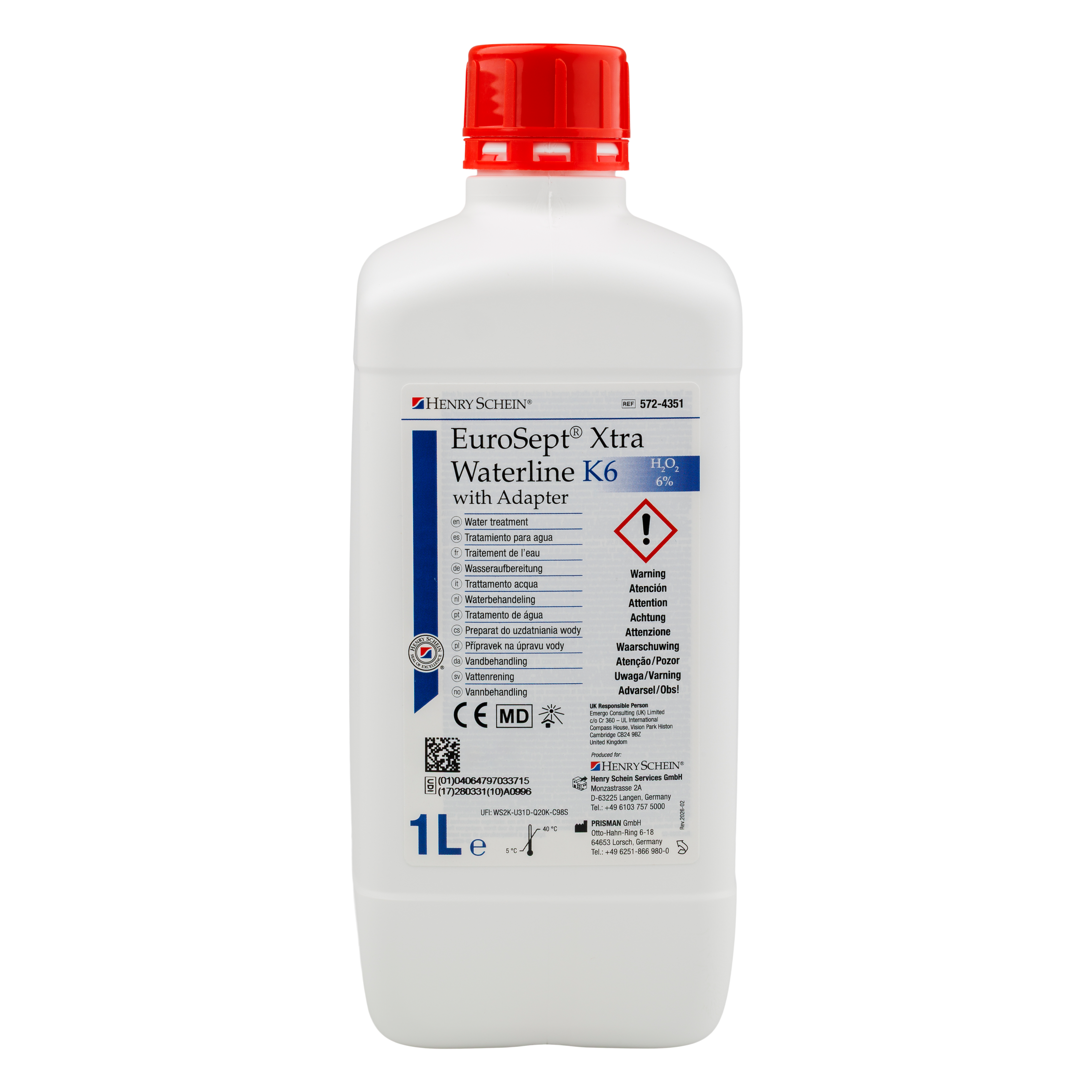 HS Eurosept Xtra Waterline K6 With Adapter 1L