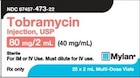 Tobramycin Sulfate Injection 40mg/mL MDV 2mL 25/Package