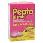 Pepto-Bismol Antacid/Antidiarrhea Chewable Tablets 262mg Original 30/Bx