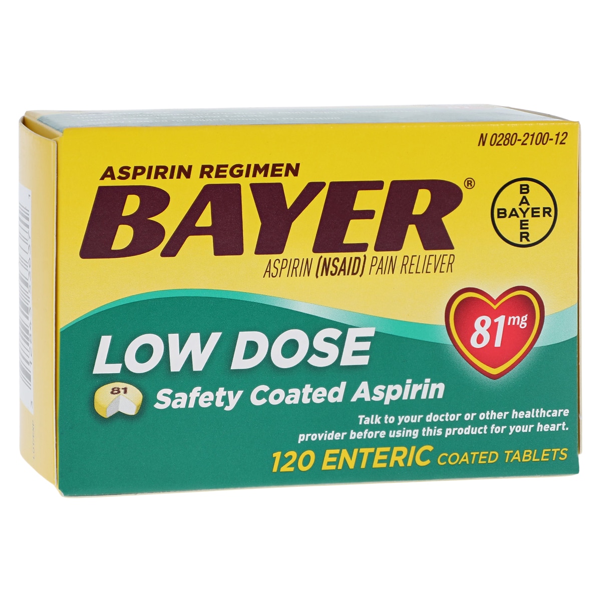 Bayer Aspirin NSAID Tablets 81mg 120/Bt