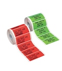 Lot Signal Label Stop/Do Not Use Red 1-1/2x3" 500/Rl