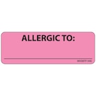 Label Allergic To Flourescent Pink 2-15/16x1" 333/Rl