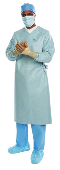 Aero Surgical Gown AAMI Level 4 Breathable Material Large / X-Long Chrome 30/Ca