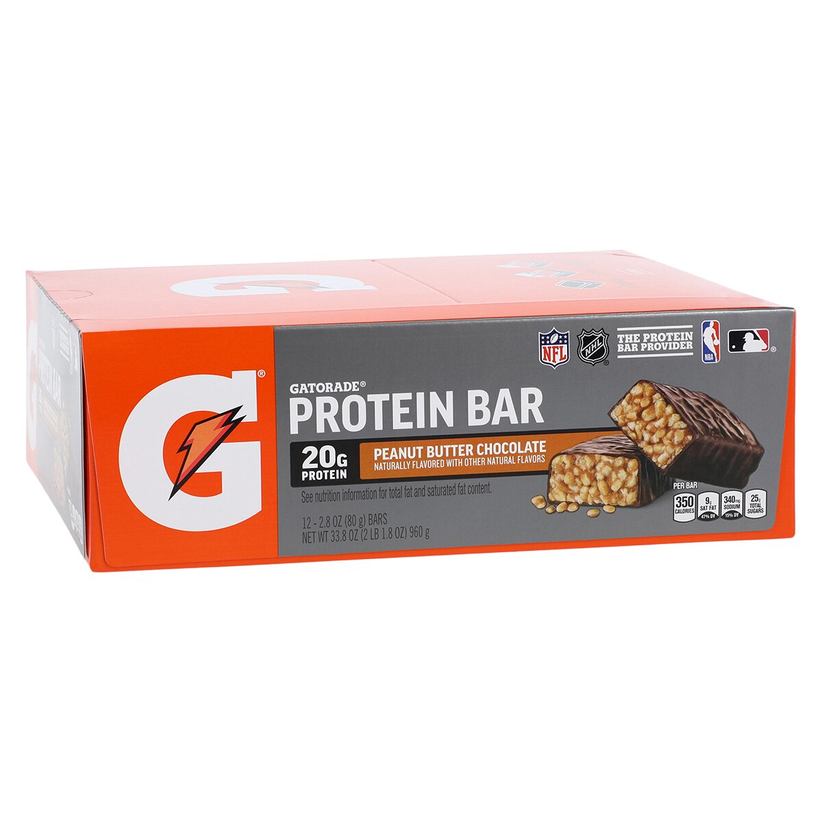 Gatorade Recover Food/ Drink Bar Whey Peanut Butter Chocolate Bag-In-Box 12/Ca