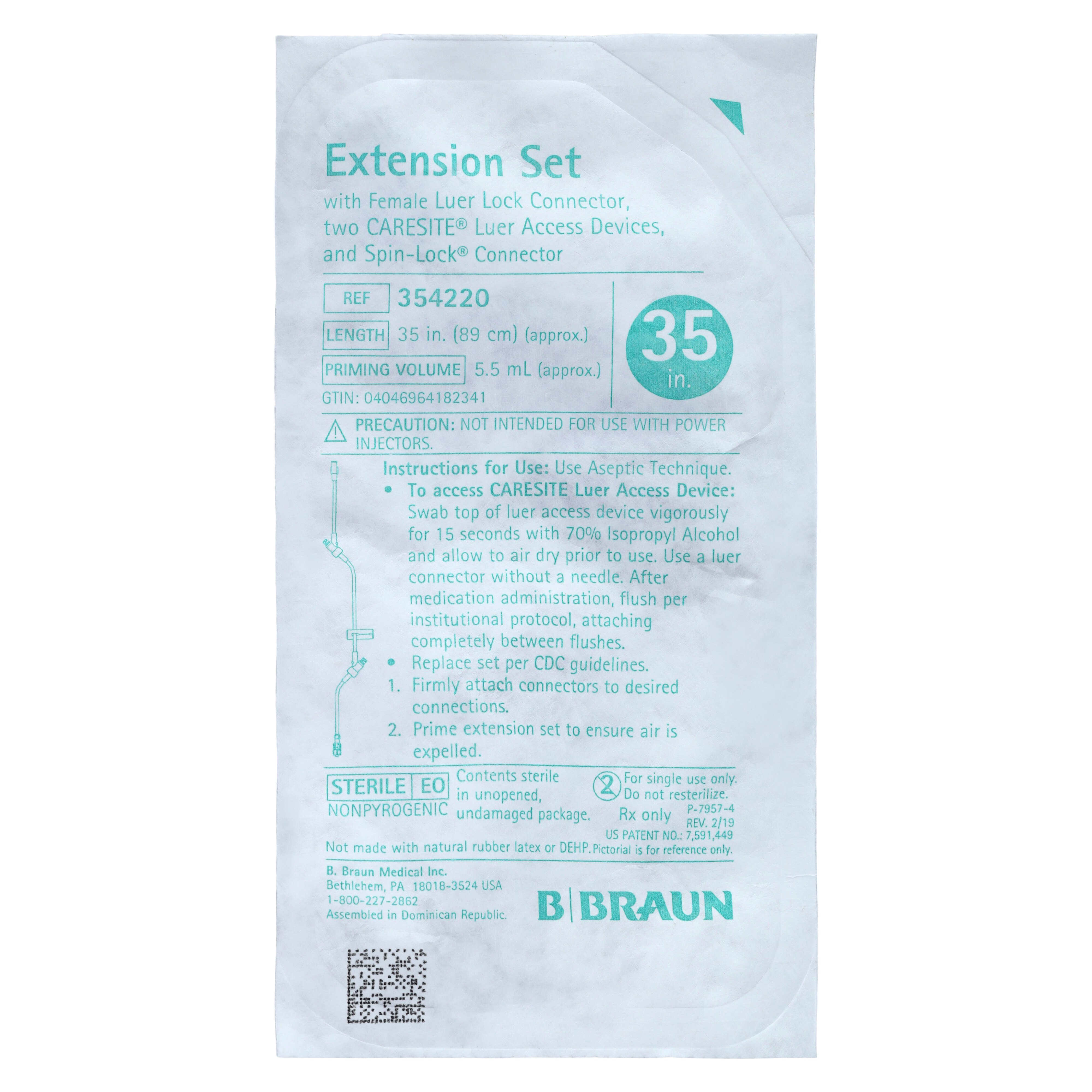 IV Extension Set 35" 50/Ca