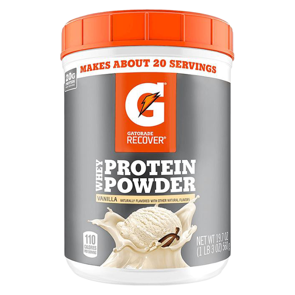 Gatorade Dietary Powder Low Carb Vanilla 19.7oz Canister 3/Ca