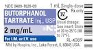 Butorphanol Tartrate Injection 2mg/mL SDV 2mL 10/Package