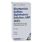 Gentamicin Sulfate Ophthalmic Solution 0.3% Bottle 5mL Each